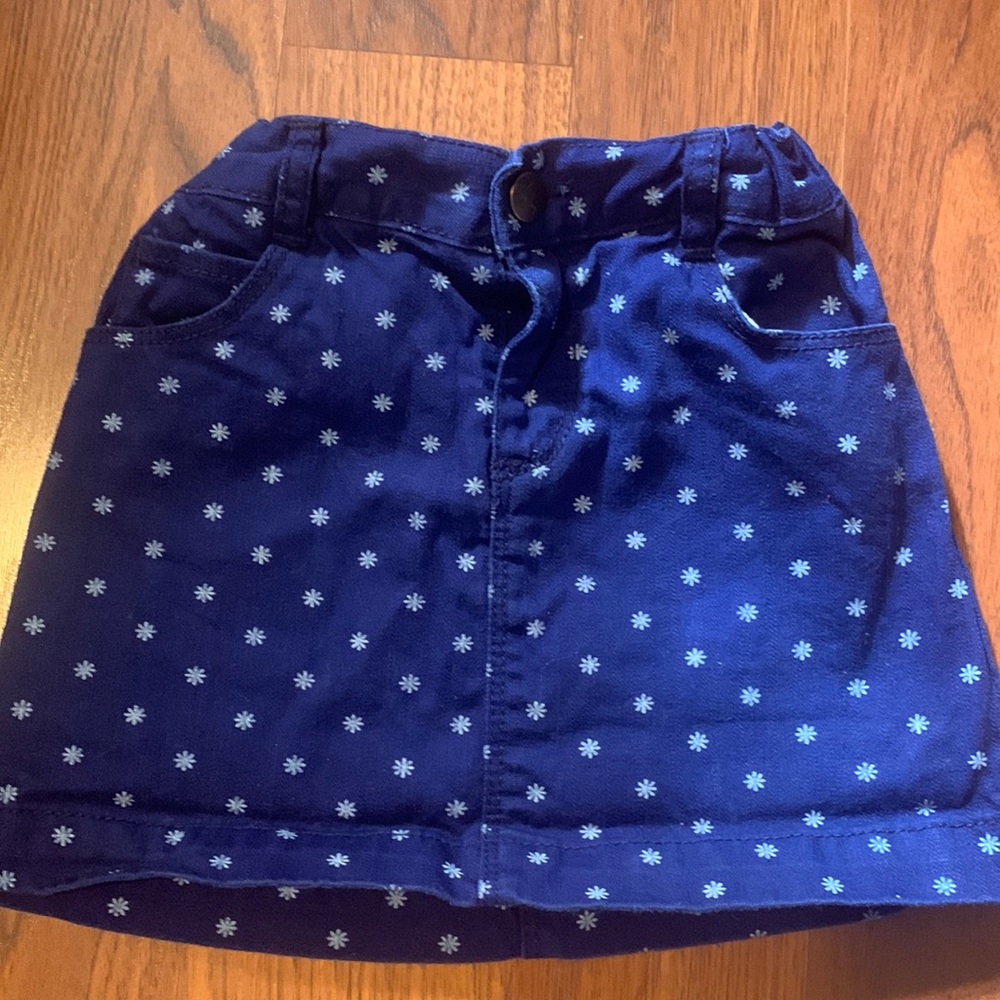 4T Old Navy Adjustable Navy Skirt With Starburst